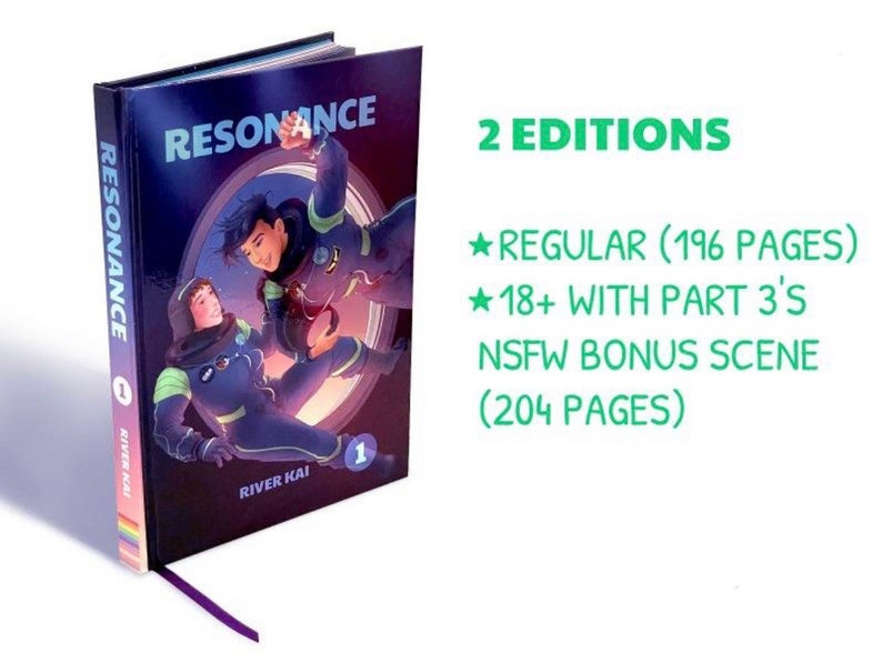Discounted LGBTQ Comic Paperback Comic RESONANCE Volume 1, Romance Sci-Fi Graphic Novel, Space Gays, Trans and Bisexual Representation image 7