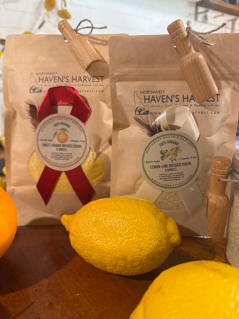 Organic Floral Citrus Sugar – Cocktail & Mocktail Rimmer, Baking Garnish, Spring/Summer Blend Bild 4