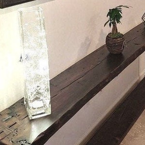 Console Table with Shelf, Narrow Sofa Table, Reclaimed Wood Entryway Table, Custom Sizes and Colors image 4