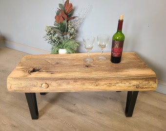 Oak Barn Beam Bench, 36", Reclaimed Wood Coffee Table