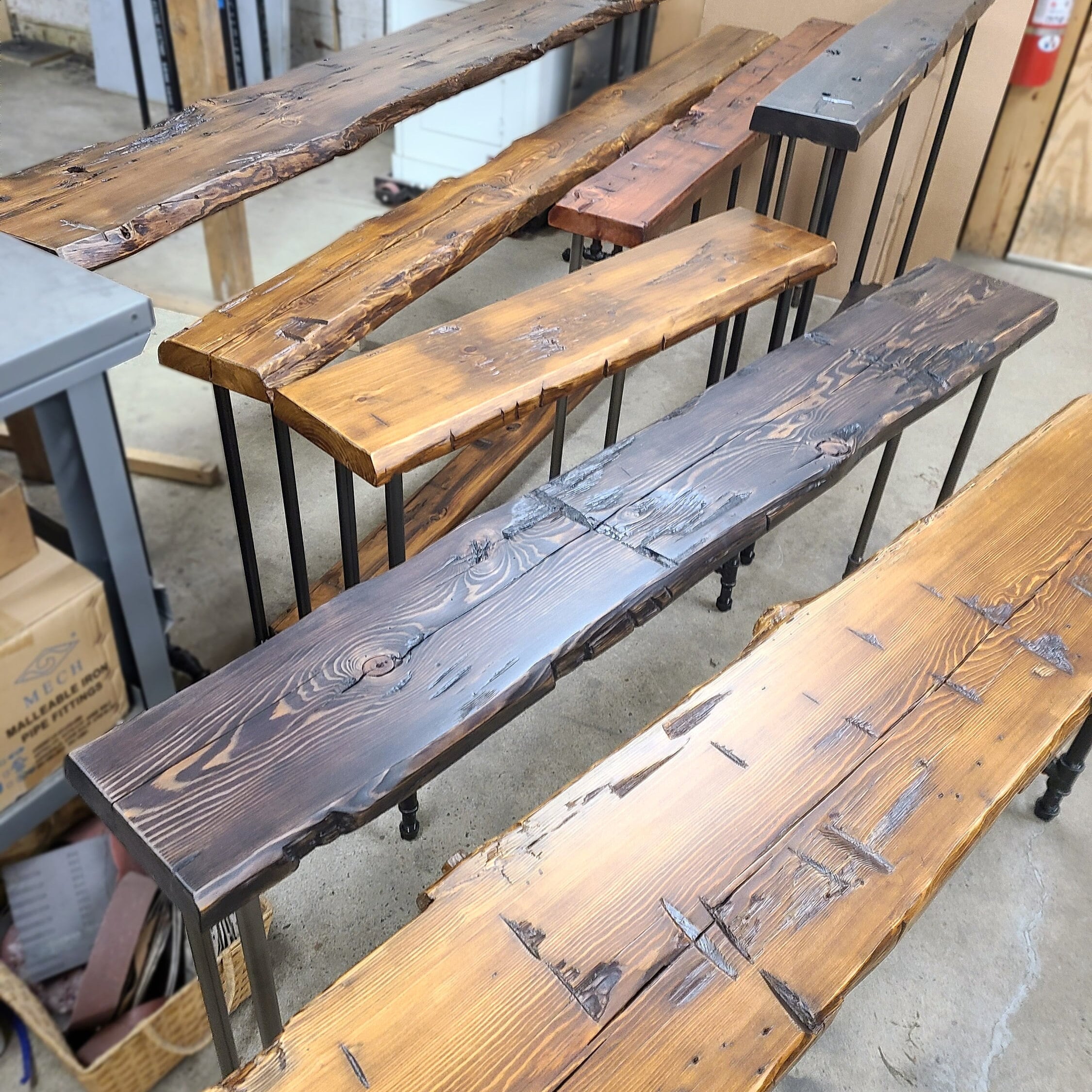 DIY Live Edge Wood Industrial Farmhouse Console Table Our Crafty Mom