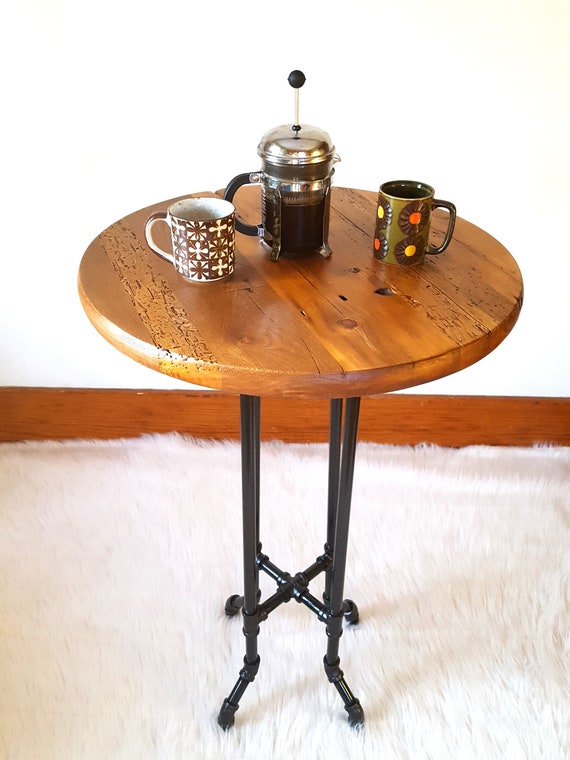 Bistro Table Reclaimed Wood Round Pub Cafe