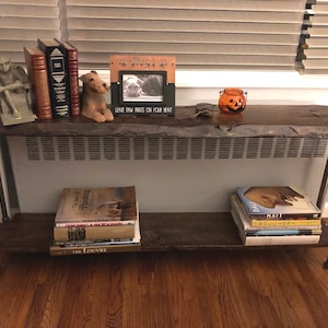 Console Table with Shelf, Narrow Sofa Table, Reclaimed Wood Entryway Table, Custom Sizes and Colors image 7