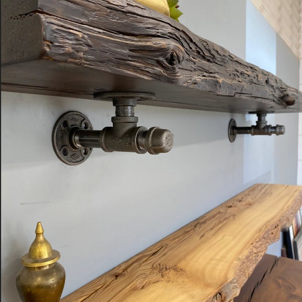 Pair of Floating Shelf Brackets, Mantel Brackets, Rustic Shelf Brackets, Industrial shelf bracket, Floating Shelves, Farmhouse brackets