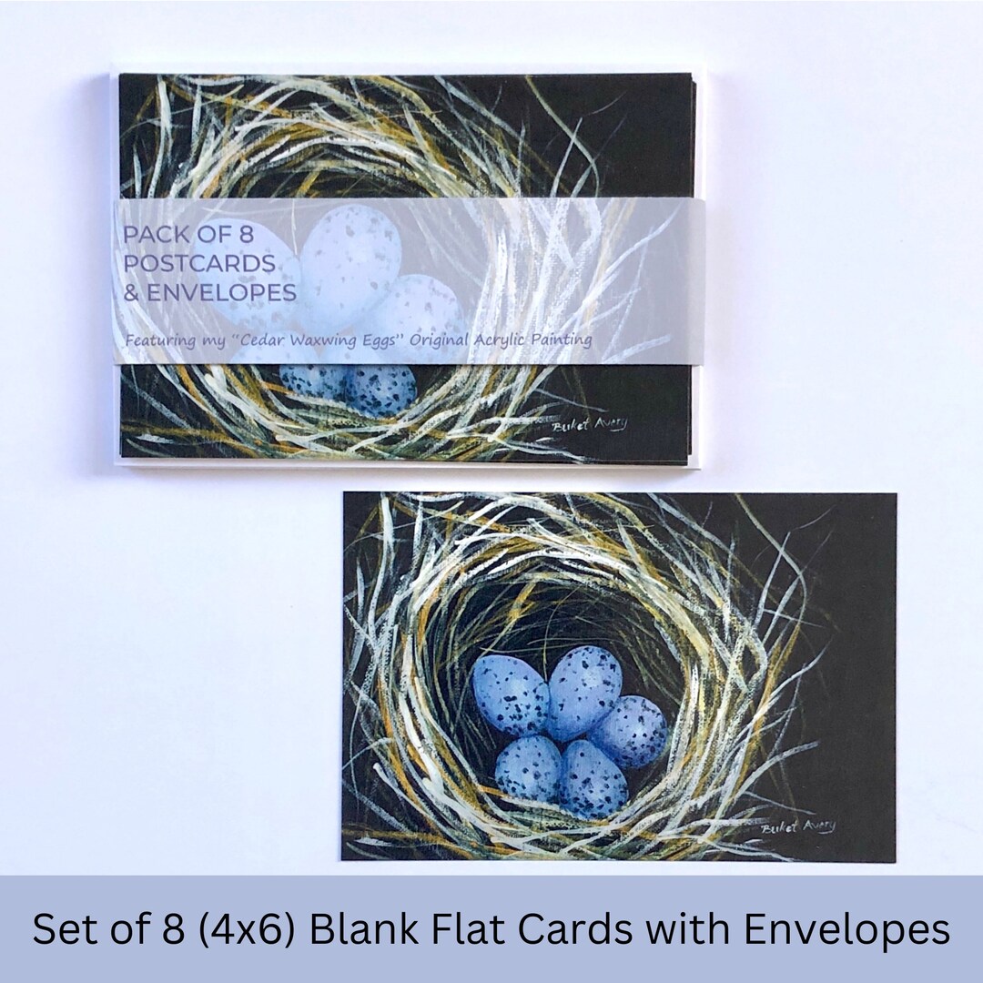 Blue Speckled Bird Eggs in a Nest-set of 8 4x6 - Etsy