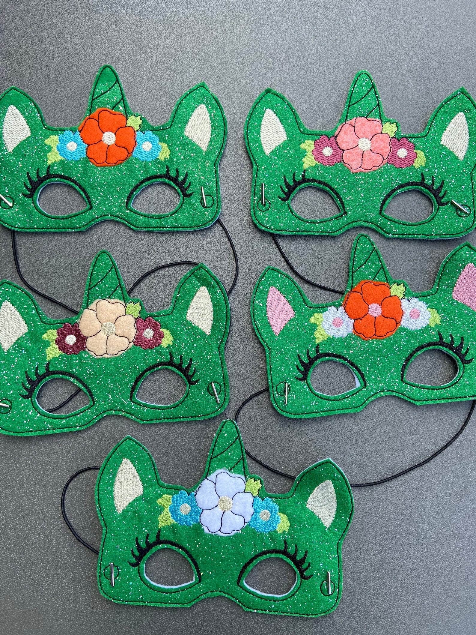 Embroidered mask dress up children costume pretend play Etsy