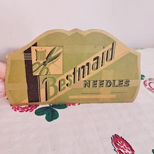 Vintage 1940s Bestmaid Needles Set, Vintage Sewing Collector