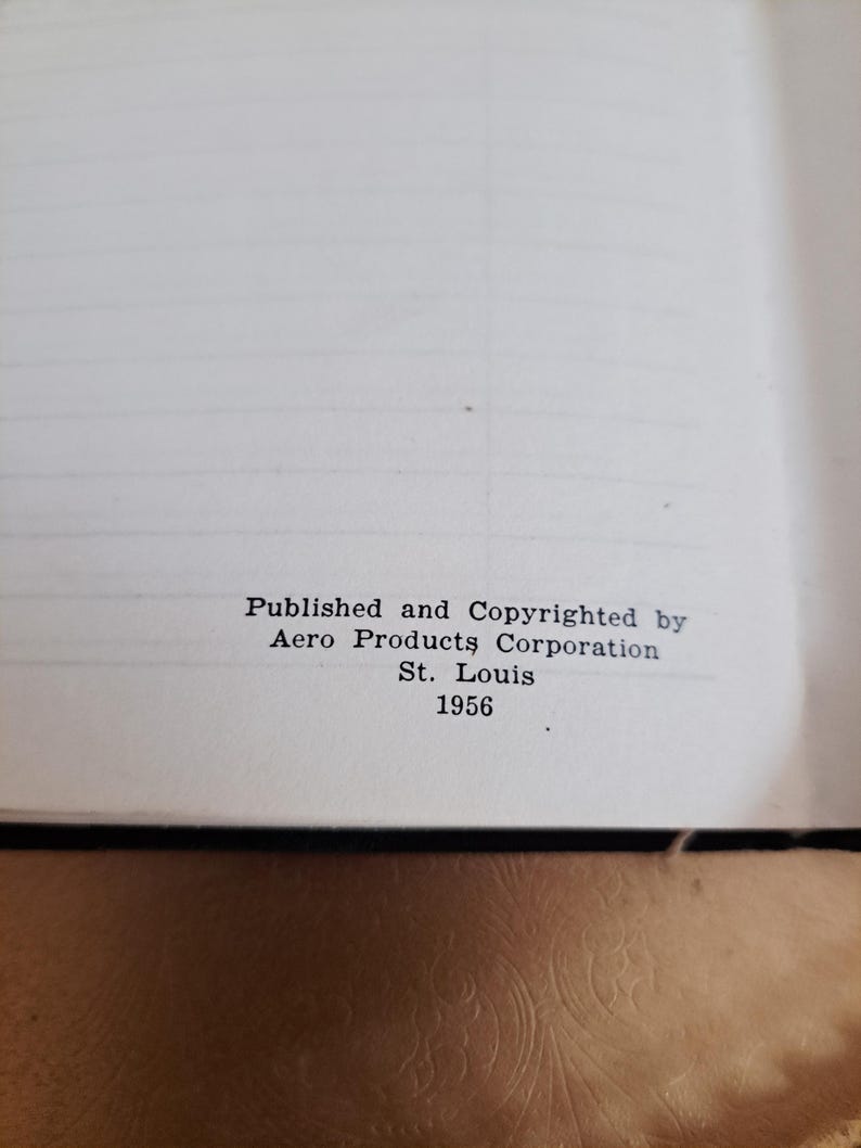 Vintage 1956 Pilot Flight Record & Log Book Type AP-3 - Etsy