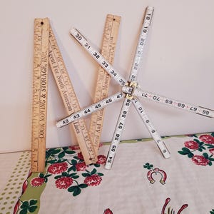 Vintage Lufkin Wood Folding Ruler, North American Van Lines NY Folding Yardstick