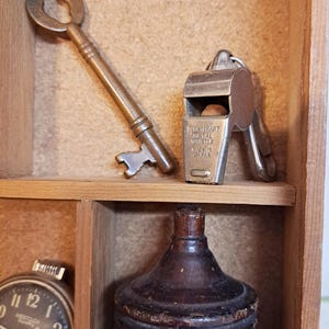Vintage Sportcraft Metal Whistle made in Japan Cork Ball