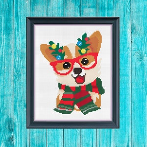 Christmas Dog Cross stitch pattern pdf
