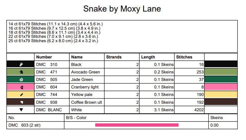 Snake Mini Pattern Snake Mini Cross Stitch Pattern Pdf Easy Simple Holiday Gift Retro ...