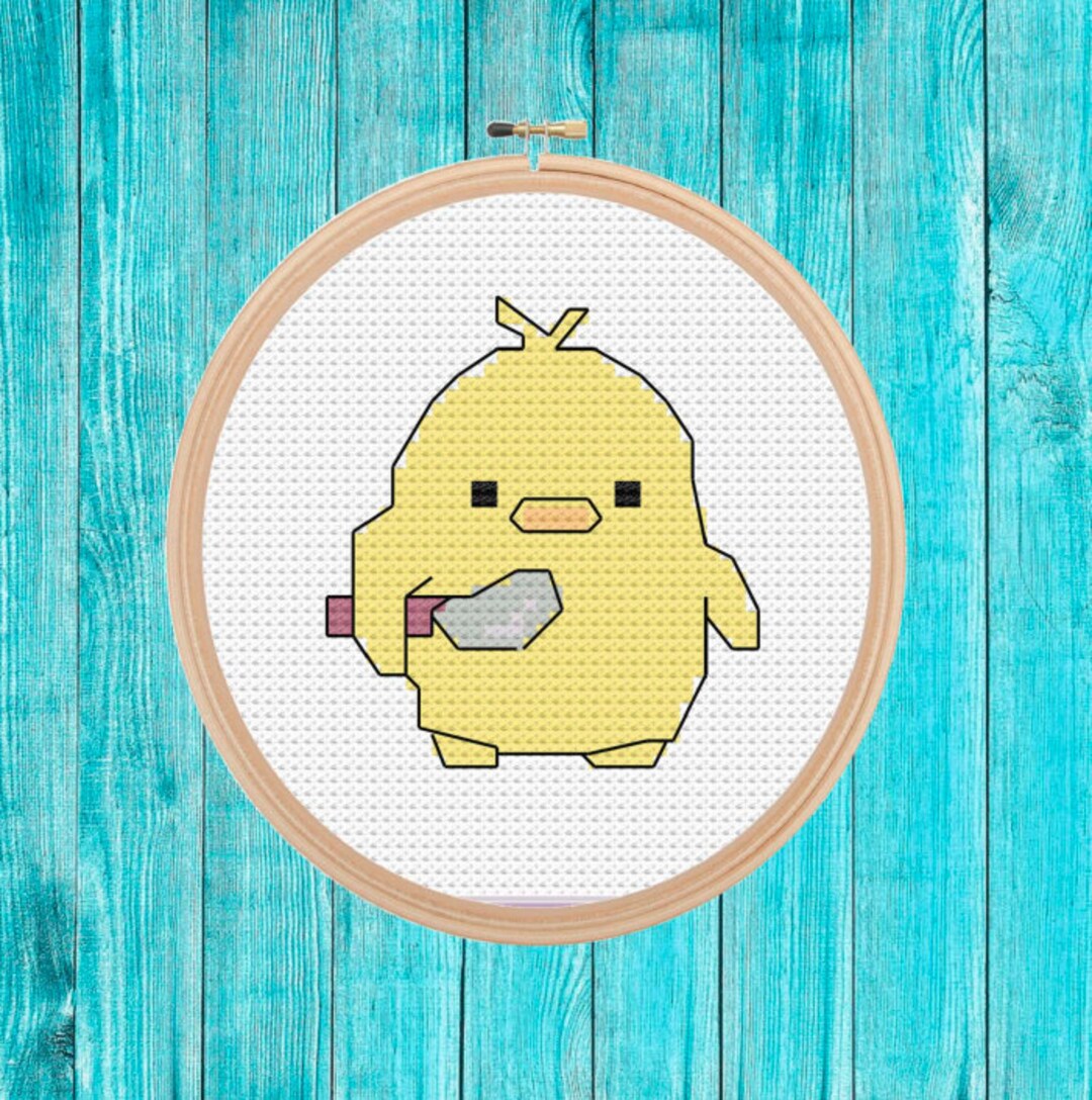 Angry pollito mini patrón punto de cruz pdf fácil simple regalo ...