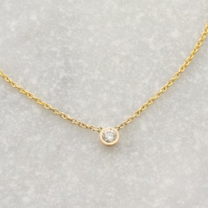 14k Solid Gold Mom Necklace with Kids Birthstone, Family Birthstone Necklace, Mama Waterproof Necklace image 2