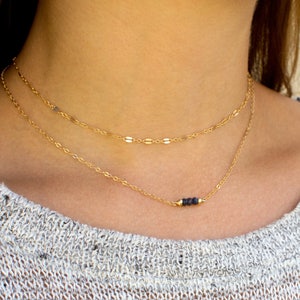 Lace Chain Choker, Tattoo Choker, Thin Lace Choker, Boho Choker, Chain Choker in Sterling Silver or 14K Gold Filled, LEILAJewelryshop image 1