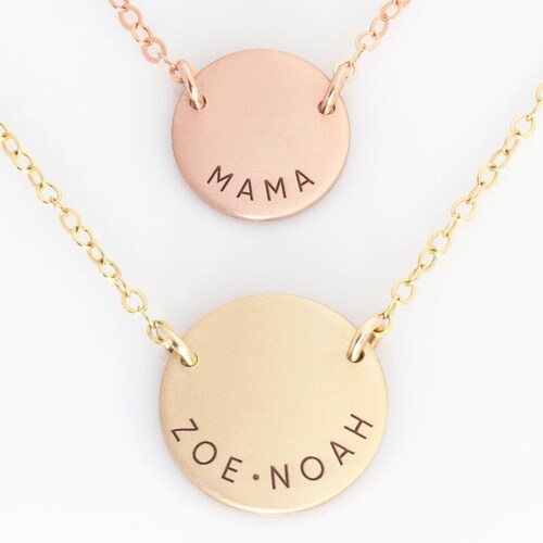 Mom Necklace With Names Personalized Necklace for Mom Baby Etsy