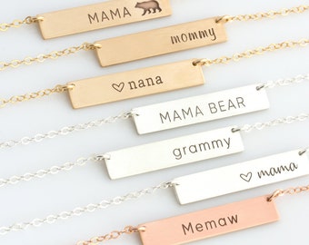 Mother's Day Gift Custom Necklace For Mom, Custom Initial Necklace, Mommy Necklace, Family Necklace, Personalized Necklace, Mom Gift, VM2
