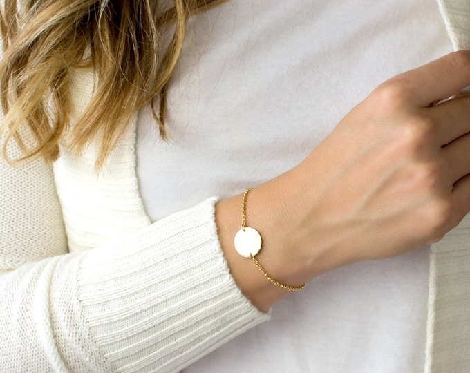 Two Tone Hammer Disc Bracelet main image 0