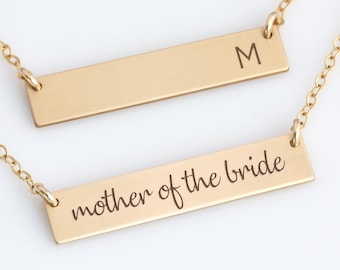 Reversible Necklace, Mother of the Bride Necklace, Double Sided Necklace, Bridal Party Jewelry, Custom Wedding Gift, Personalized Gift