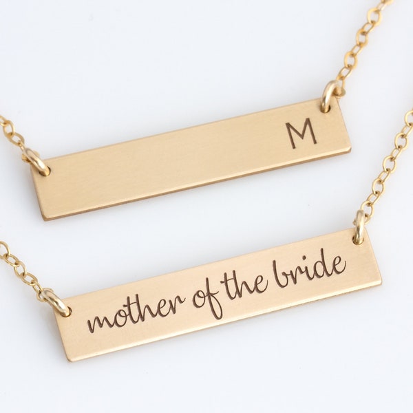 Reversible Necklace, Mother of the Bride Necklace, Double Sided Necklace, Bridal Party Jewelry, Custom Wedding Gift, Personalized Gift