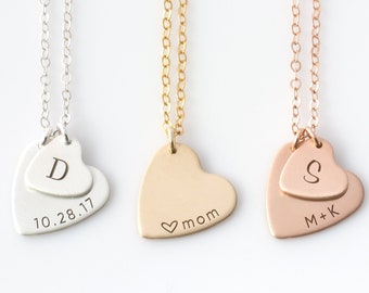 Mother's Day Heart Necklace, Mom Necklace Kids Initials, New Mom Necklace, Nana Necklace, Gift for Her, Gift for Grandma, Gift for Mom