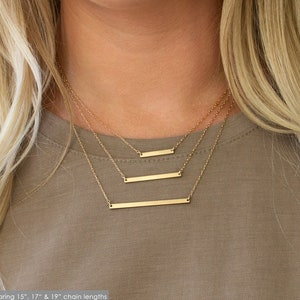 Thin Bar Necklace with Kids Names, Dates, Coordinates, Modern Minimal Bar Necklace, Mom Necklace, Anniversary Date Necklace, Gift for Her