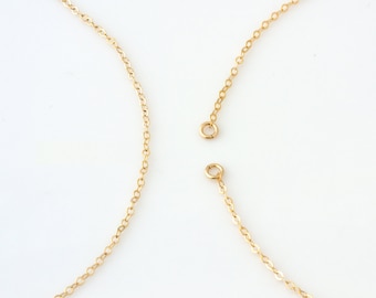 Dainty Chain Necklace in 14K Gold Fill, Sterling Silver, Rose Gold, Replacement Chain, Simple Chain Necklace, LEILAJewelryshop