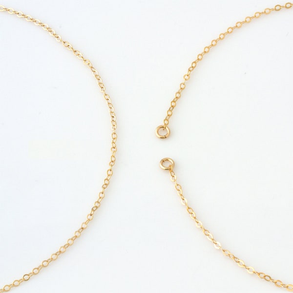 Collier chaîne délicat en or 14 carats, argent sterling, or rose, chaîne de rechange, collier chaîne simple, LEILAJewelryshop