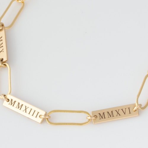 Paperclip Chain Necklace Personalized Gold Initial Necklace Etsy