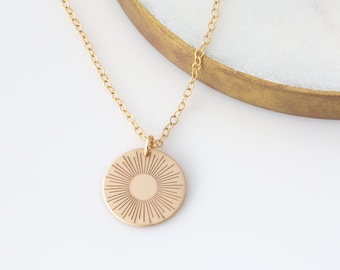 Gold Sun Necklace - Silver Sun Necklace - Sun Necklace - Celestial Necklace - Sun Pendant Necklace - Sunburst Necklace - Sunshine Necklace