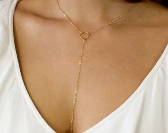 Trendy Gold Vintage Crystal Y Necklace Xmall