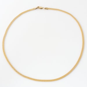 Thick Gold Chain, Herringbone Chain Necklace, 14K Gold Fill Thick Chain Necklace, Gold Snake Chain, Thick Layering Necklace, Gift for Her image 3