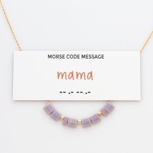 Custom Morse Code Necklace, Handcrafted Unique Jewelry Gift, Colorful ...