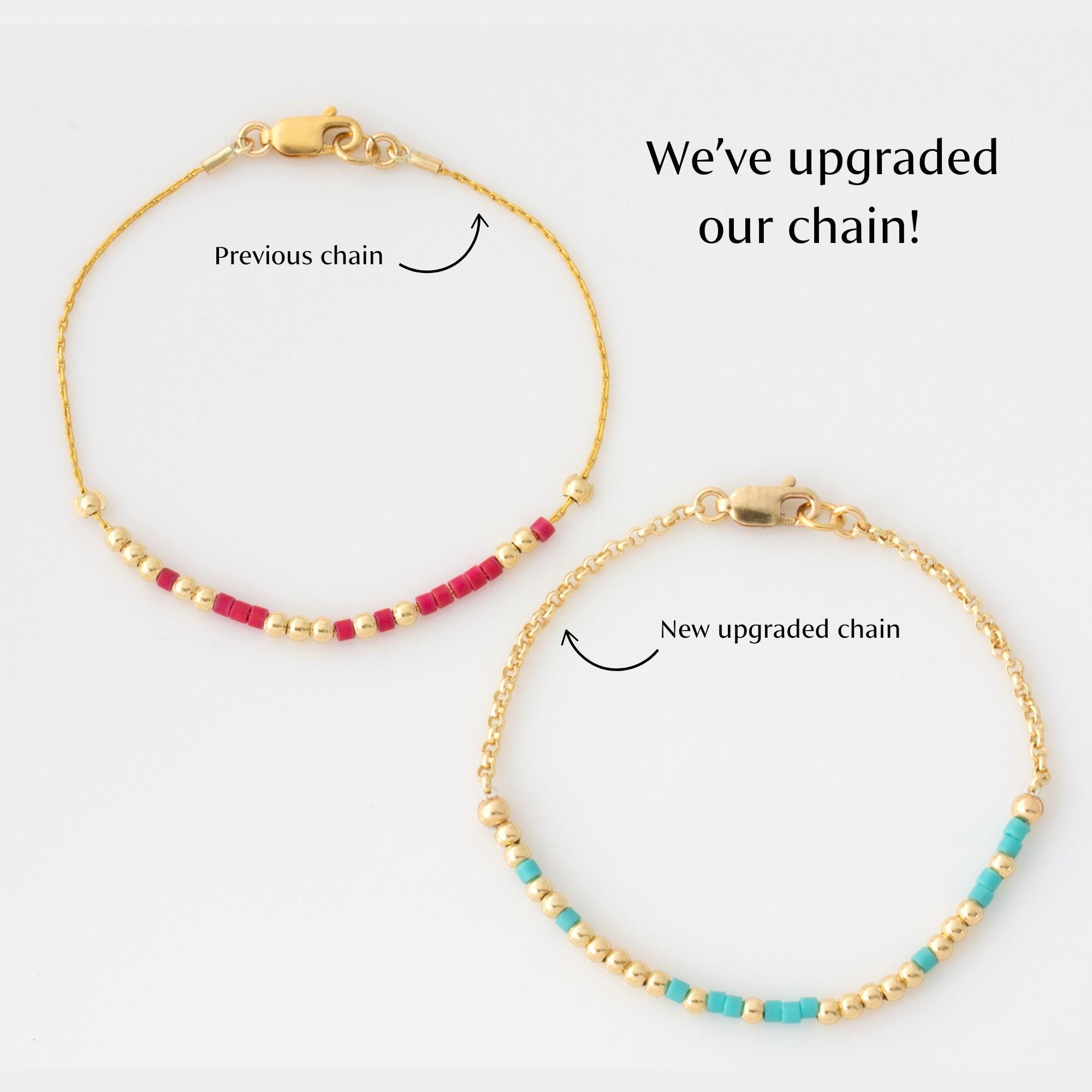Fuck Cancer Morse Code Bracelet in 14K Gold Filled or Sterling