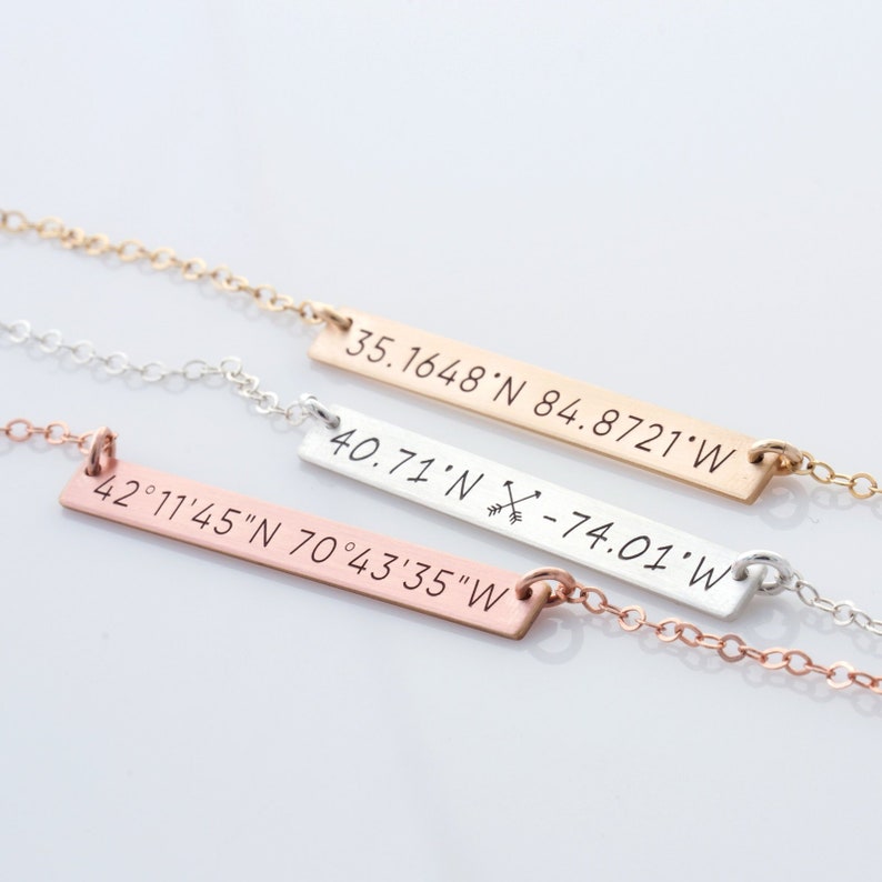 Custom Coordinates Necklace