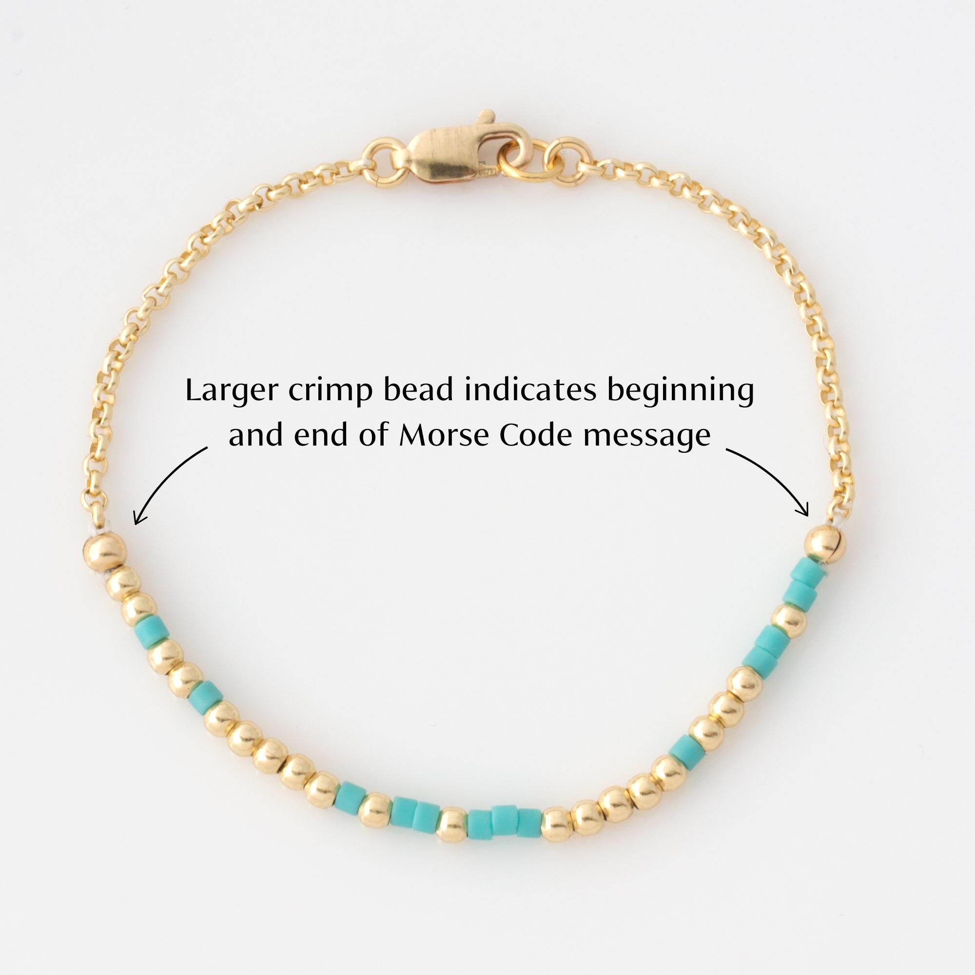 Fuck It Morse Code Bracelet in 14K Gold Filled or Sterling Silver 