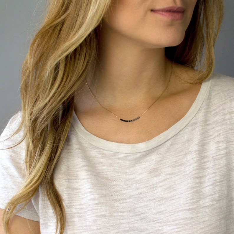 Boho Necklace, Layering Necklace, Minimalist Necklace, Beaded Choker Necklace, Gift for Her, Gift for Mom, Mothers Day Gift,LEILAJewelryShop image 1