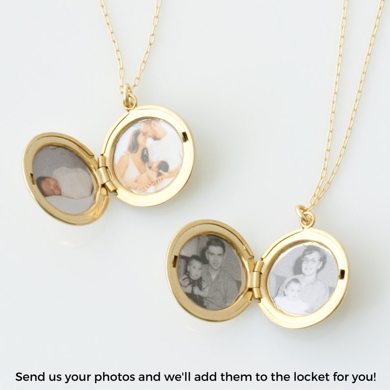 Photo Locket Necklace Personalized Circle Locket With Your Etsy