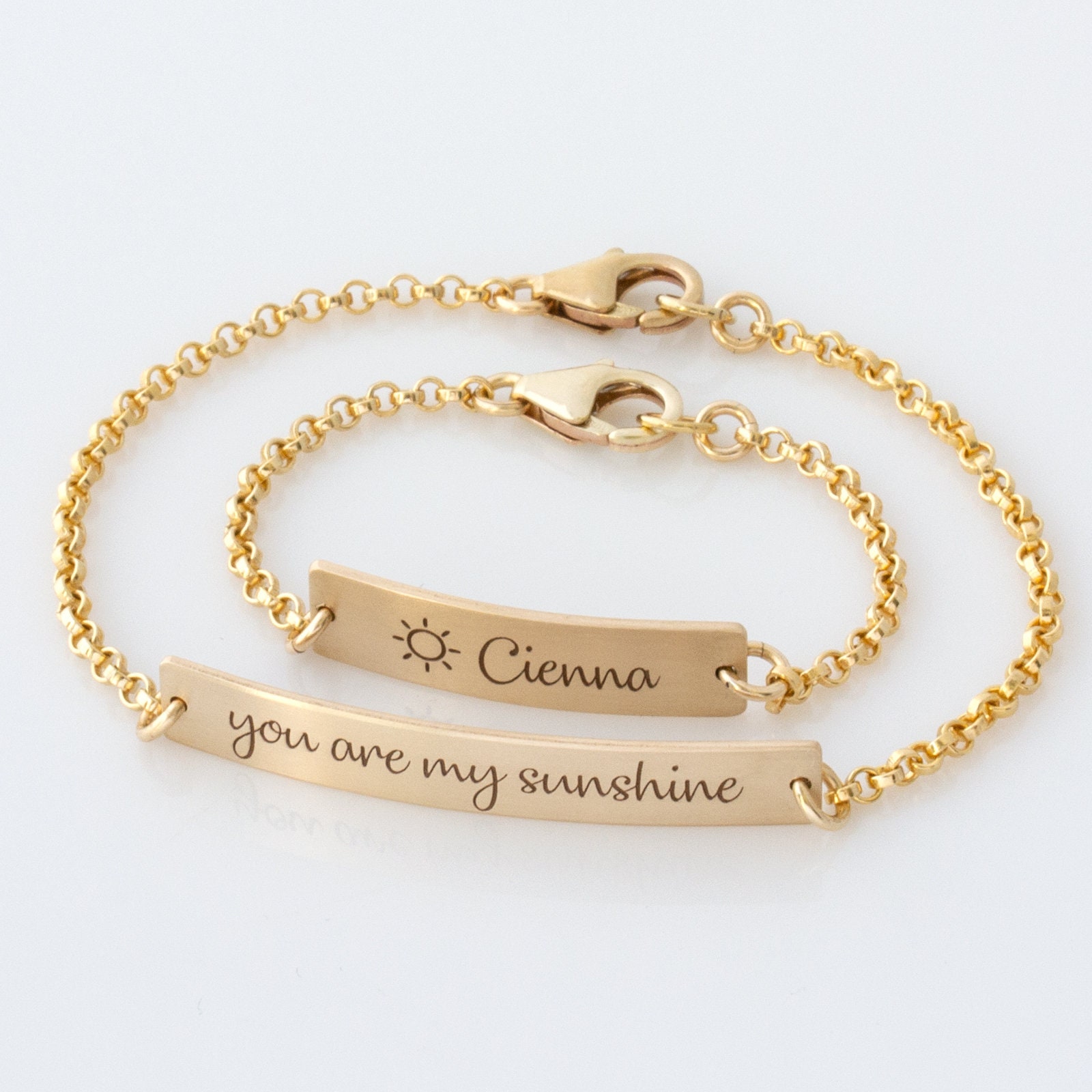 Mommy and Me Bracelet Set / Personalized Baby Bracelet / - Etsy