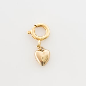 Puffy Heart Charm for Necklace or Bracelet, 14K Gold Filled Heart Pendant, Add on Charm, Removable Silver Heart Charm, LEILA Jewelry image 5