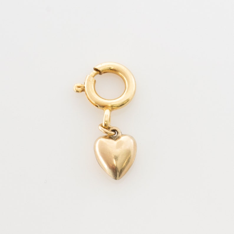 Puffy Heart Charm for Necklace or Bracelet, 14K Gold Filled Heart Pendant, Add on Charm, Removable Silver Heart Charm, LEILA Jewelry image 5