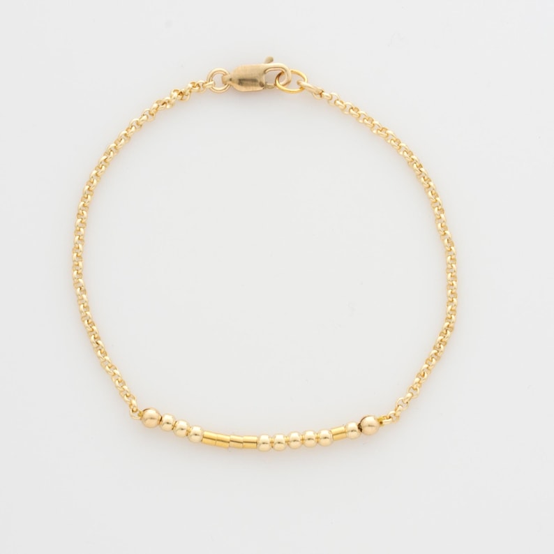 Sober Morse Code Bracelet by LEILA Jewelry. Sobriety gift for someone in recovery
