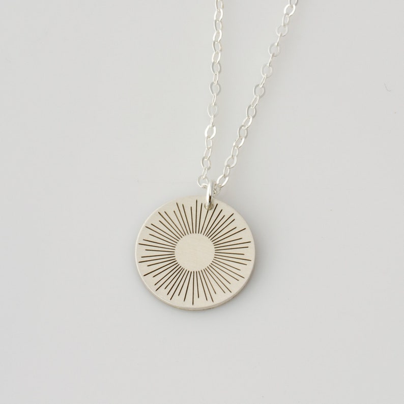 Sunshine Necklace You Are My Sunshine Gold Sun Necklace Sunburst Necklace Celestial Necklace Silver Sun Pendant Necklace image 4