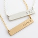 Personalized Bar Necklace, Personalized Nameplate Necklace, Gold Bar Necklace for Her, Gift for Her, Gold Silver Bar, LEILAjewelryshop 