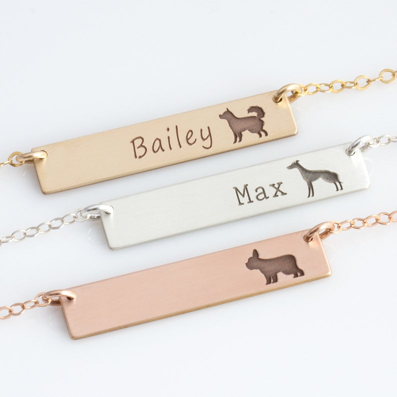 Custom Dog Lover Necklace, Dog Mom Necklace, Pet Lover Jewelry, Labrador, Golden Retriever, French Bulldog, Beagle, Yorkie Jewelry image 3