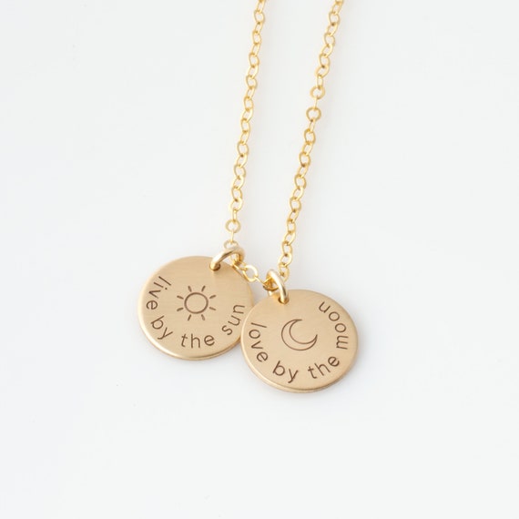 Crescent moon necklace Minimalistic necklace Moon necklace cosmic jewelry Planet necklace