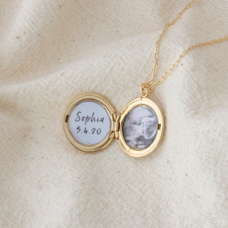 Custom Baby Loss Ultrasound Locket Miscarriage Memorial Jewelry Remembrance Sonogram Locket Locket With Your Photo Memorial Locket image 3