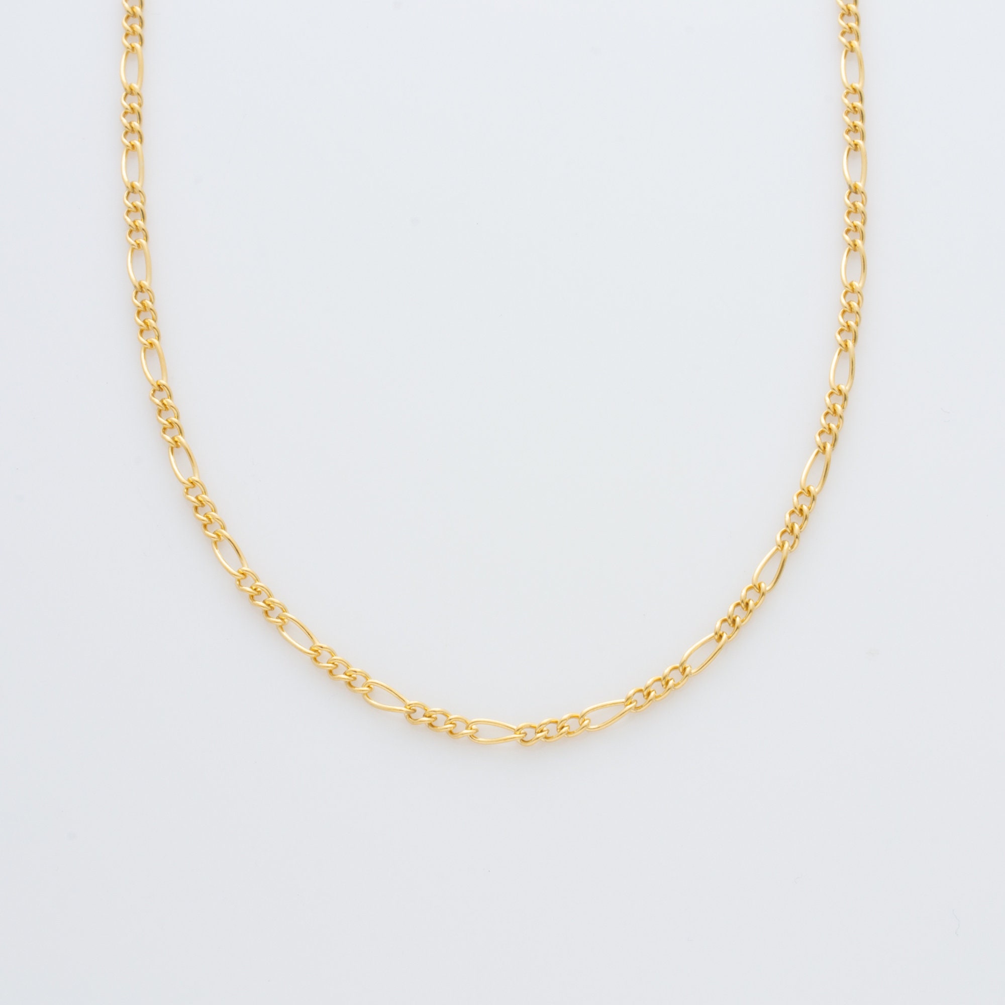 Filogram Chain Figaro Chain Necklace, 14K Gold Fill Layering Chain, Everyday Chain ...