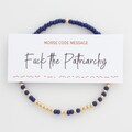Fuck The Patriarchy Morse Code Bracelet, Bead Bracelet with Hidden Message, Layering Bracelet, Stretch Bracelet, Birthday Gift for Her