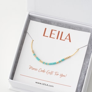 Hidden Message Morse Code Necklace, 14K Gold Fill Morse Code Jewelry, Personalized Hidden Message Necklace, Mom Necklace, Mother's Day Gift image 8
